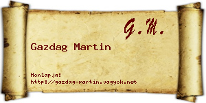 Gazdag Martin névjegykártya